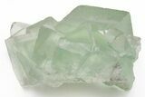 Green Cubic Fluorite Crystals with Phantoms - China #216258-1